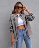 New 2023 Women's Autumn/Winter Denim Cardigan - Solid Color, Single-Breasted Turn-Down Collar Shirt Jacket