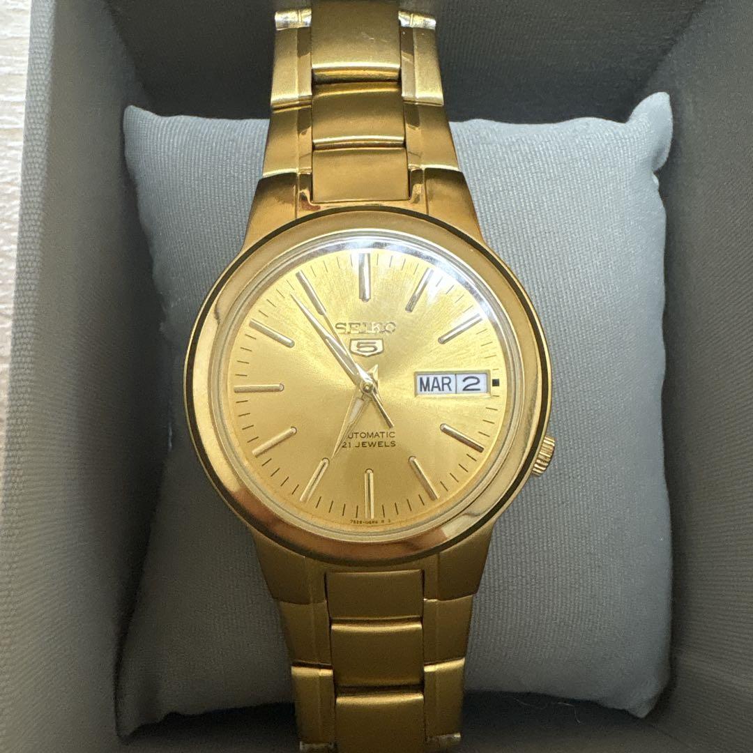 

[USED] Extremely rare SEIKO5 overseas limited edition gold full-frame watch