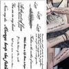 2Pcs Removable Temporary Tattoo English Word Body Art Tattoos Sticker Waterproof