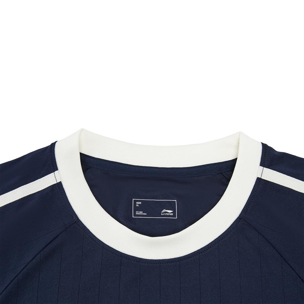 Li-Ning Sport Lifestyle Series Logo Letter Color Block Round Neck T-Shirt Men Tops ATSW265-2