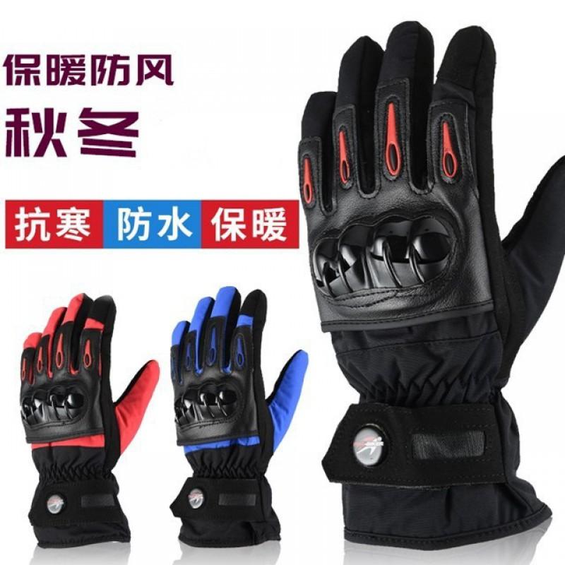 Mens Winter Motorcycle Gloves Touchscreen Waterproof Warm Anti-Slip Riding Gear Bikers Racers