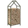 VidaXL Portant de bois chauffage vert olive 40x25x90 cm, support à bûches de cheminée, support à bûches, support à bûches 864298