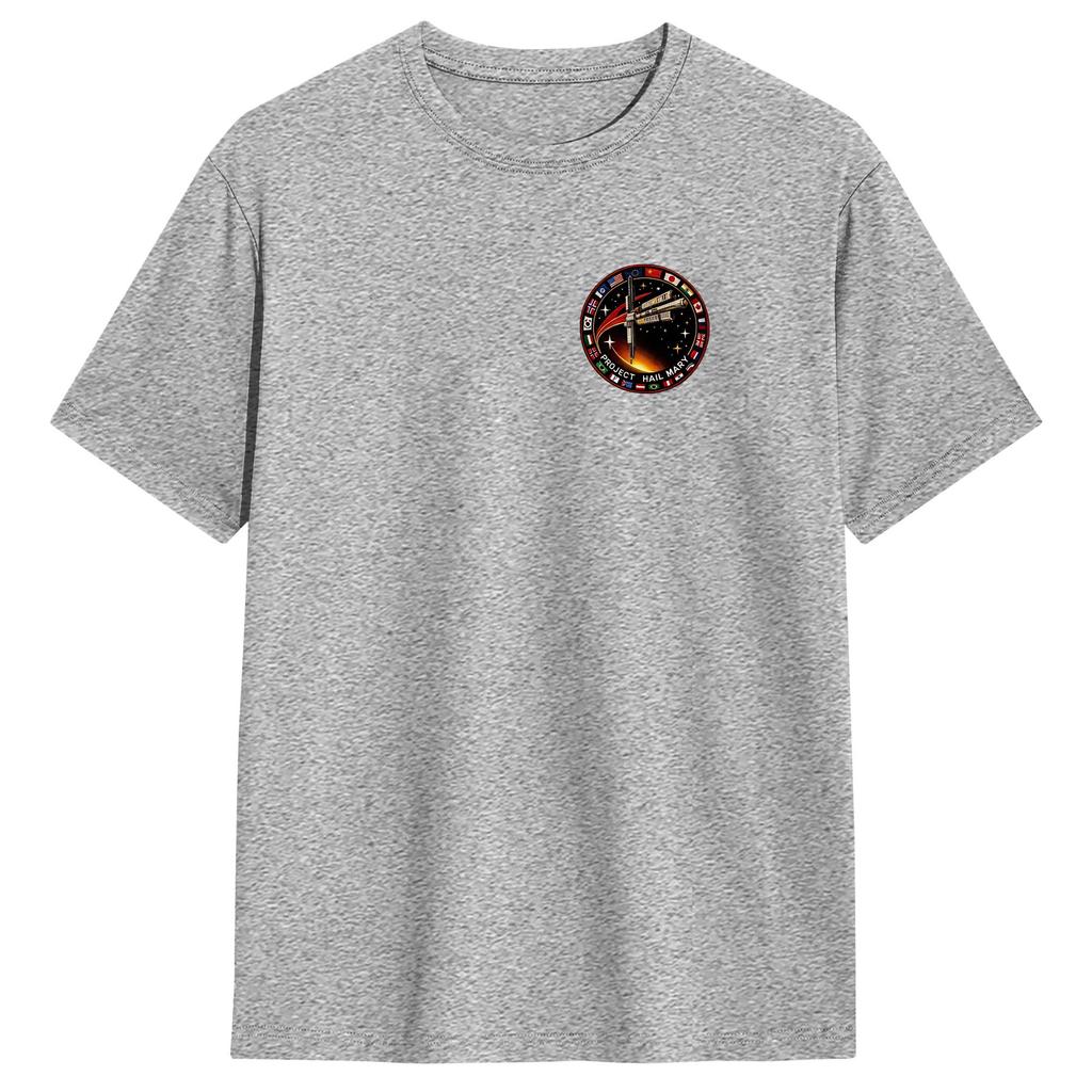 Project Hail Mary Space Mission Patch TShirt Summer 100 Cotton T Shirts For Male Design Tshirt Short Sleeve Awesome Top Tees