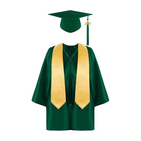 2026 Kids Graduation Gown Set 3-Piece Set Kindergarten PhD Cap And Gown for Photo Shoot Graduation Ceremony Outfit