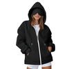 Women's And Men's Fashion Casual Sweatshirt Loose Zipper Cardigan Long Sleeve Hooded Jacket