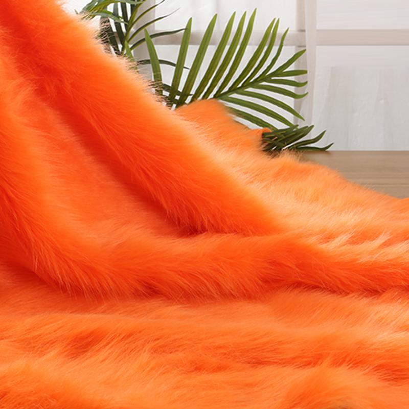 100*170cm Imitation Fox Fur Fabric 5cm Long Artificial Fur Plush Fabric For Diy Carpet Jewelry Phone Counter Cover Photo Props
