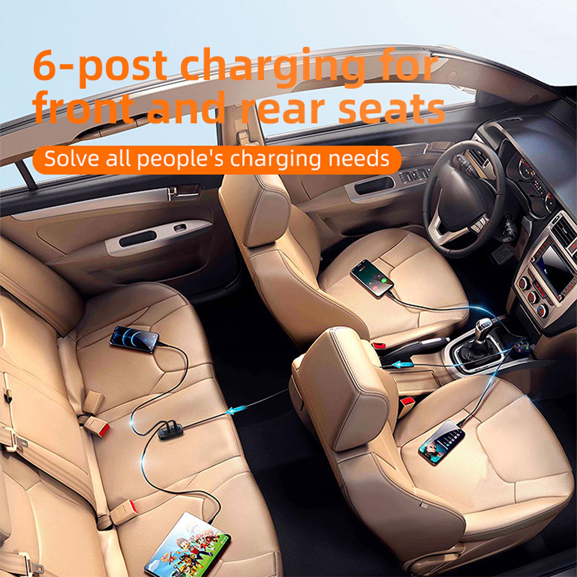 

YQ8 Multi-Port Car Electronic Charger PD Fast Charging Station for Vehicle Front Rear Seat