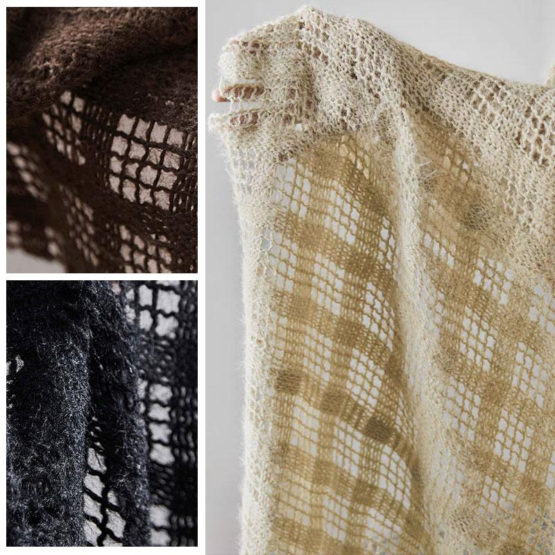 50*120cm Woven Hollow Knitted Yarn Plush Fabric Creative New Chinese Style DIY Sewing Jacket Skirt Clothing Designer Fabric