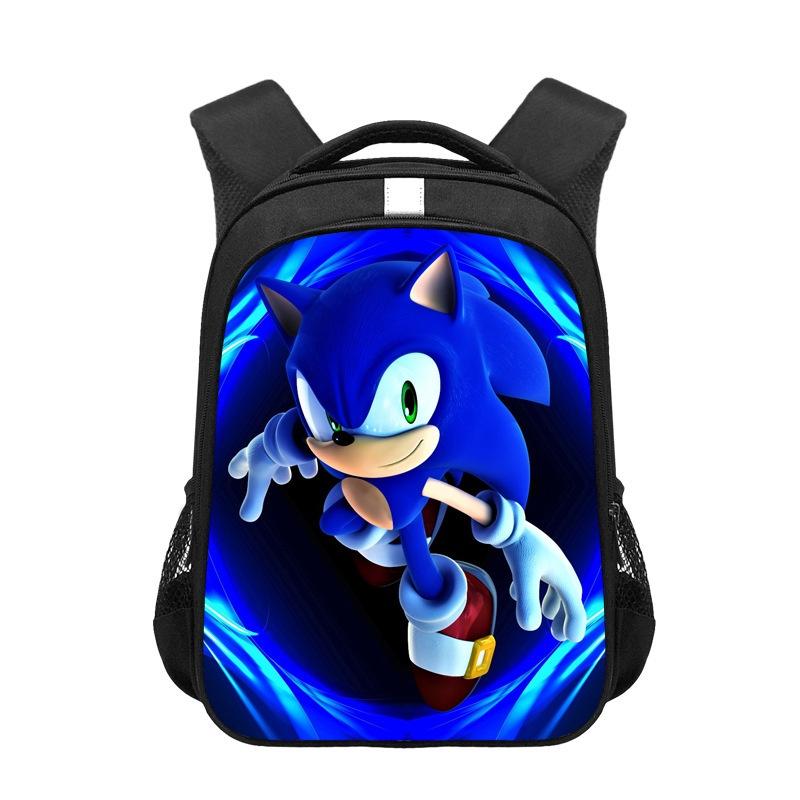 New Sonic Children's Backpack For Boys And Girls Cartoon Trendy School Bag Medium Size 20-35l Capacity