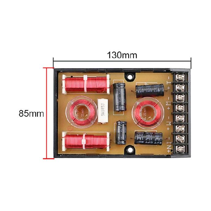 GHXAMP Divizor Crossover pentru Boxe Auto cu 3 Căi 150W Tweeter Medii Bas Boxe Audio Auto Divizor 3 Căi 800HZ-2800HZ 2 BUC