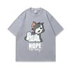 Trendy Brand Printed Short-Sleeved T-Shirt For Men And Women Loose Summer Casual Couple Oversize High Street Half-Sleeved T-Shirt