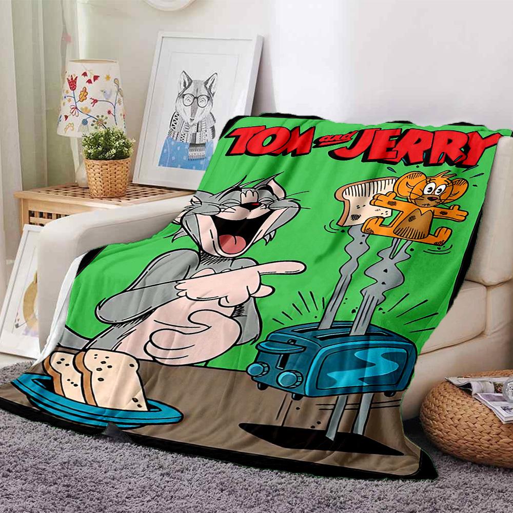 

1pc Tom and Jerry Soft Warm Throw for Home, Office, Trave, All-Season Cozy Bedding Gift, Office Cozy Accessory 1156 80cmx120cm(31inx47in)