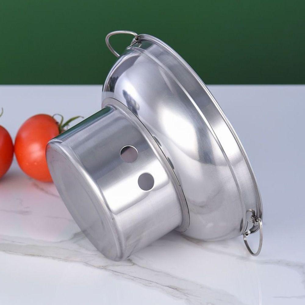 Durable 20/22cm Hot Pot Stainless Steel Thickened Stove Double Ears Cooking Kitchen Cookware Household
