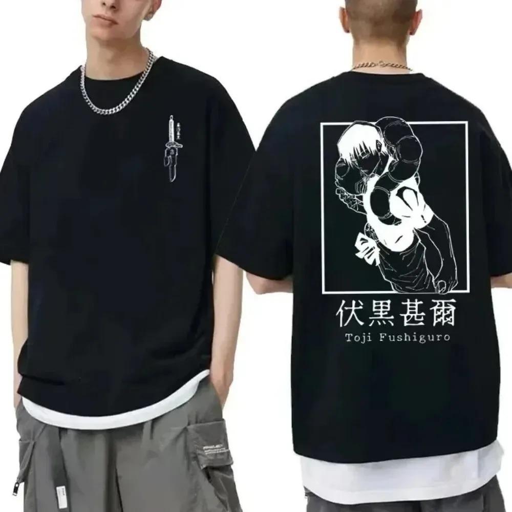 Muži Ženy Japonské Anime Jujutsu Kaisen Fushiguro Toji Grafické Tričko Módní Nadměrná Trička Muž Manga Módní Bavlněný Top