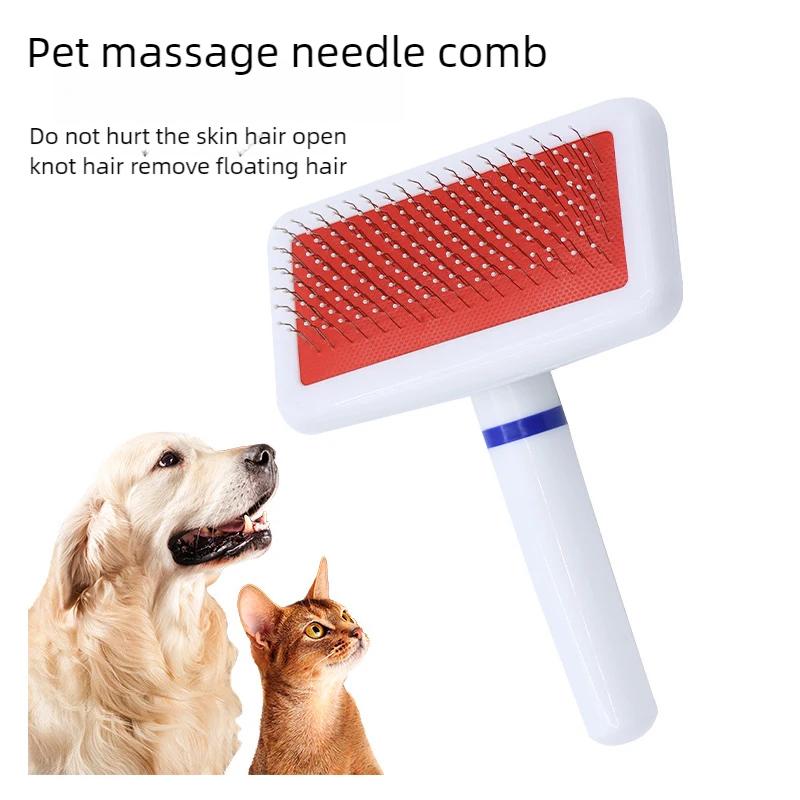 Hair Remover Brush Dog and Cat Non-slip Beauty Brush Dog Grooming Equipment Pets Stainless Steel For Dogs Pet Hair Removal Comb
