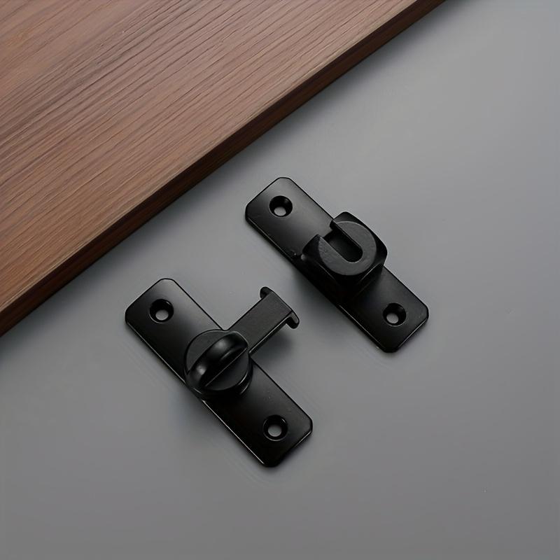 1pc Perforation-Free Door Buckle - Anti-Locking & Anti-Theft Heavy-Duty Aluminum Alloy & Stainless Steel Security Hardware, Sleek Metallic Finish