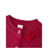 Spring and Autumn Children's Bow-Knot Long-Sleeve Sweater Coat, Pure Cotton Girls' Knitted Cardigan, Red New Year Outfit