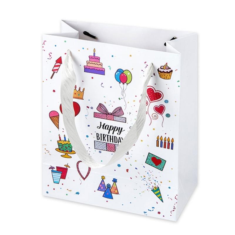 10 Pieces Multicolors Paper Bags Stylish Holiday Present Storage Pouches Handmade Assorted Color Gift Bag with Handles