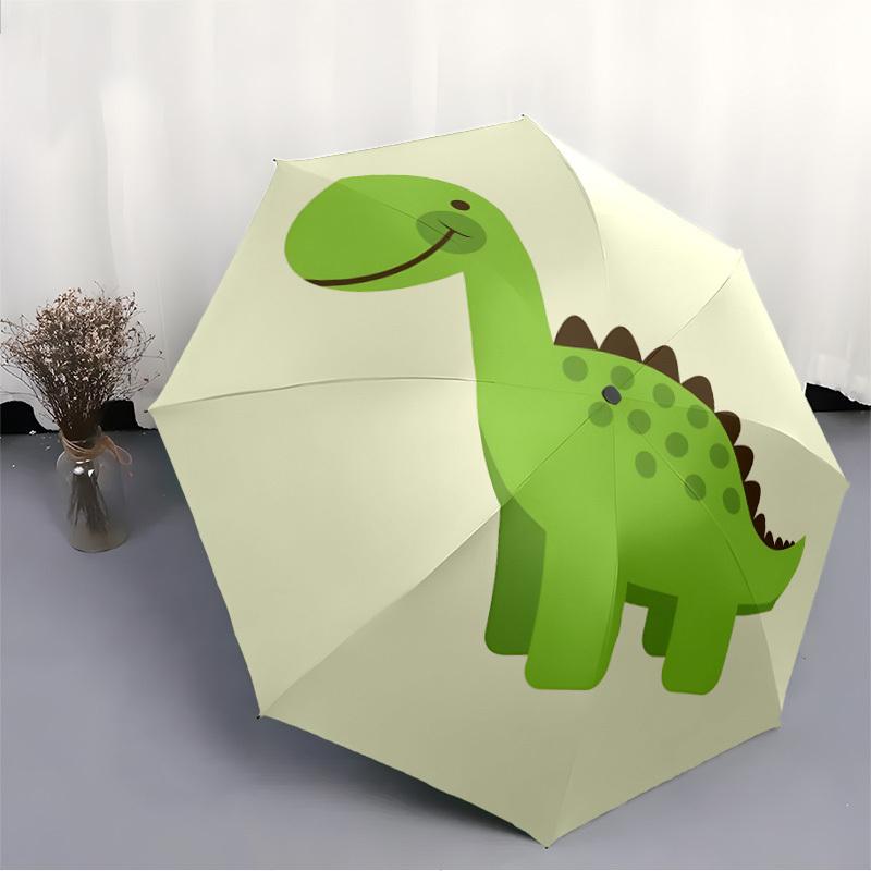 1pc Dinosaur, Green Automatic Open/close Folding Umbrella, Compact Portable Travel Umbrella, Perfect Birthday/Christmas, Cute Umbrella, Dura