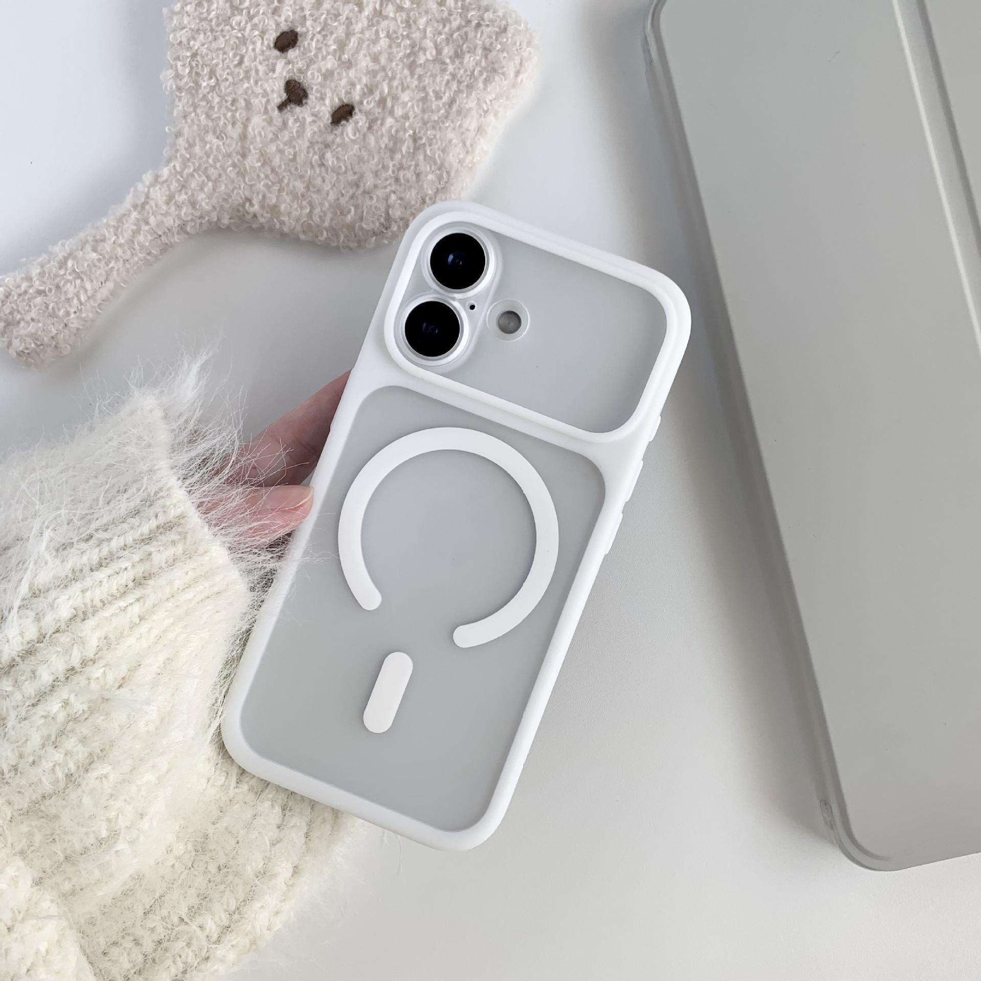 iPhone 17 Pro Magnetic Skin-Feel Case | Frosted, Drop-Proof, Large Window iPhone 16 PRO