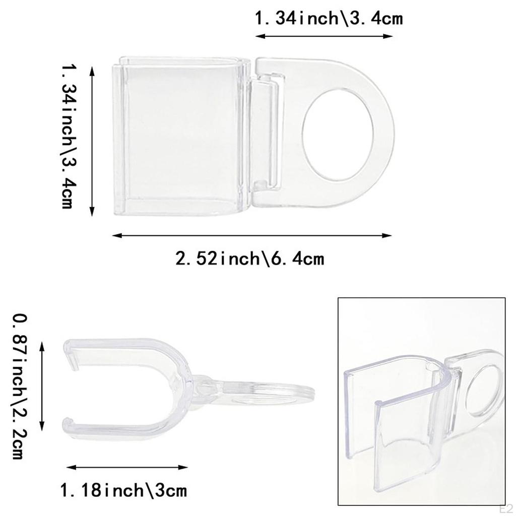 5Pcs Home Roller Shutter Clips,Hanging Curtain,Transparent Handle Shades,Pull Down Clips for