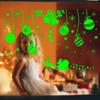 Glow In The Dark Christmas Window Wall Stickers Snowflake Window Glass Stickers  Xmas
