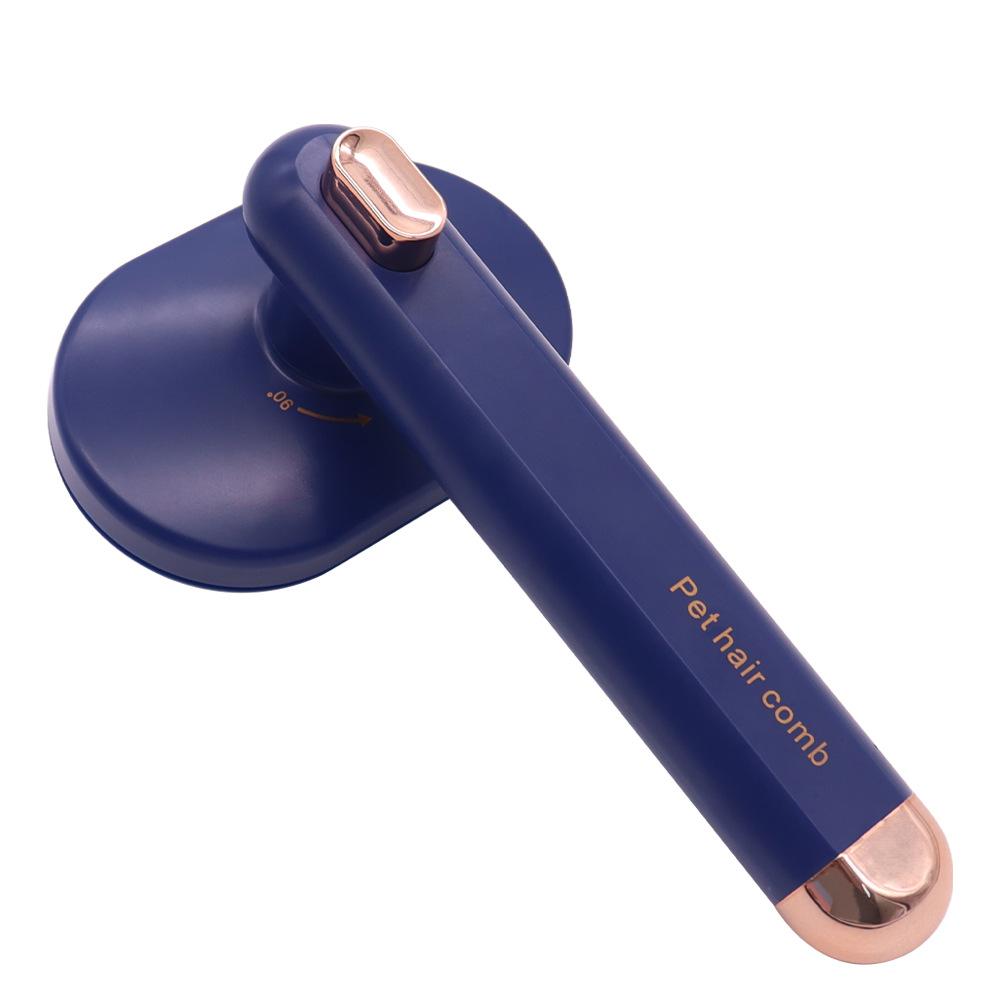 

Щетка для собак, удаление шерсти домашних животных, автоматическая расческа из нержавеющей стали для кошек, средства для ухода за собаками, чистящие средства, аксессуары для домашних животных темно-синий