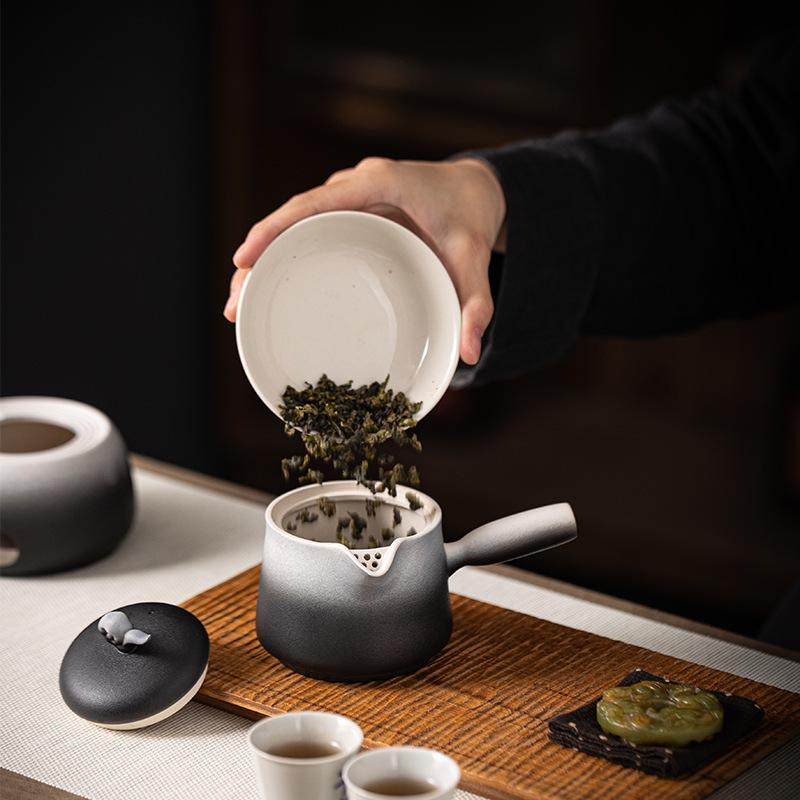 Japanese Ceramic Roasted Tea Stove Household Candle Heating Tea Warmer Waking Tea Perfumer Roasting Tea Warmer Side Pot Roasting