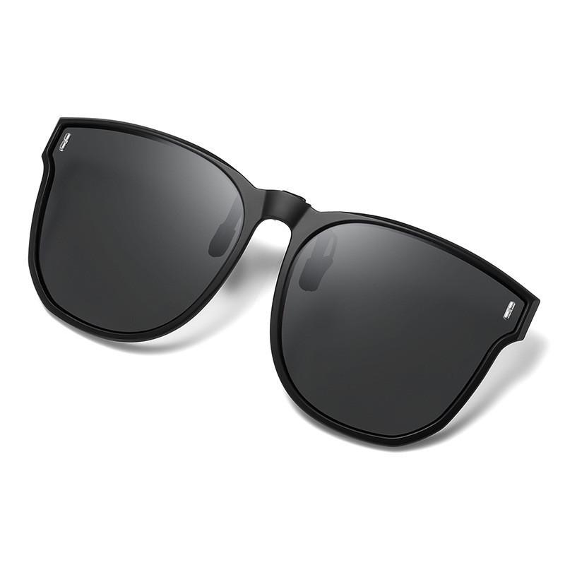 Ultra-Light Polarized Clip-On Sunglasses for Men & Women - Large Frame, UV Protection, Perfect for Prescription Glasses & Driving