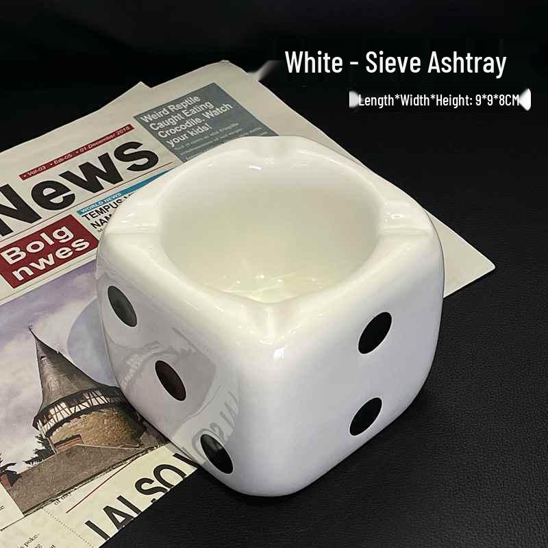 High-End Creative Ceramic Ashtray: Unique Tabletop Gift for Boyfriend, Trendy & Stylish