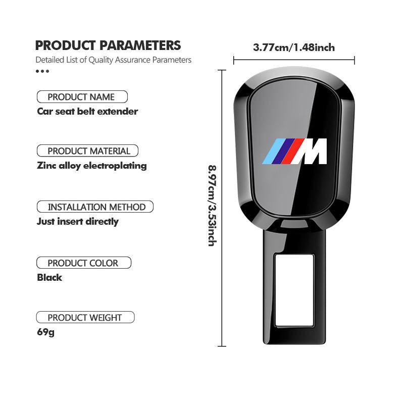 Car Seat Belt Clip Extender Safety Lock Buckle Plug Accessories For BMW M F10 F20 F30 F40 F15 F25 F26 F31 F49 E62 E83 E84 WT5