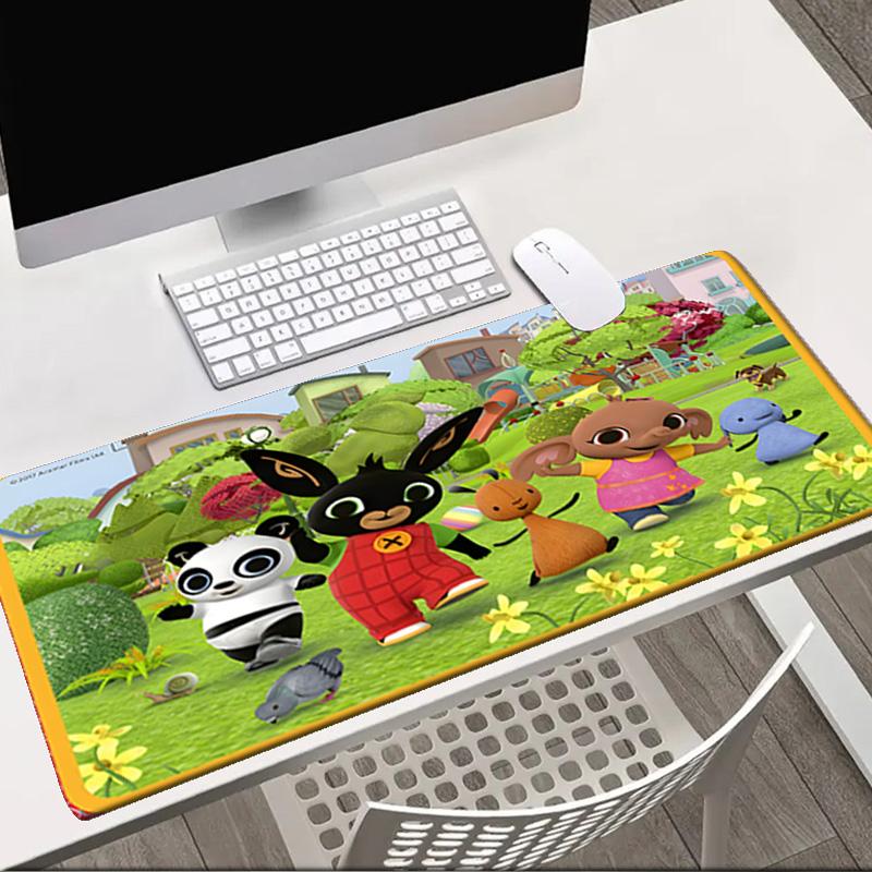 rabbit Bing Friends Garden Party   Mouse pad Office Desk Mat, Gaming Mouse Pad Mousepad, keyboard pad,Heavy-Duty Non-Slip Rubber Backing, Gift