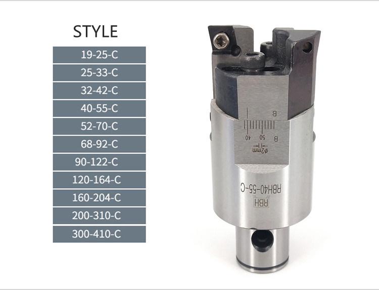 Adjustable CNC Double-Edged Rough Boring Head (RBH25/32/40/52/68/90/120/160 Shank)