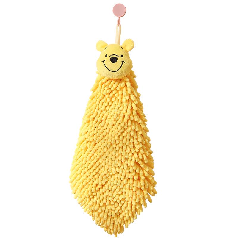 Chenille Cartoon Kids' Quick-Dry Absorbent Hand Towel - Thickened, Hangable for Kitchen & Bathroom.