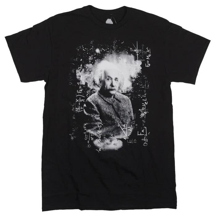 Einstein Equations Graphic Black Novelty Men s 100% Cotton T-shirt Mens Tees Top XL