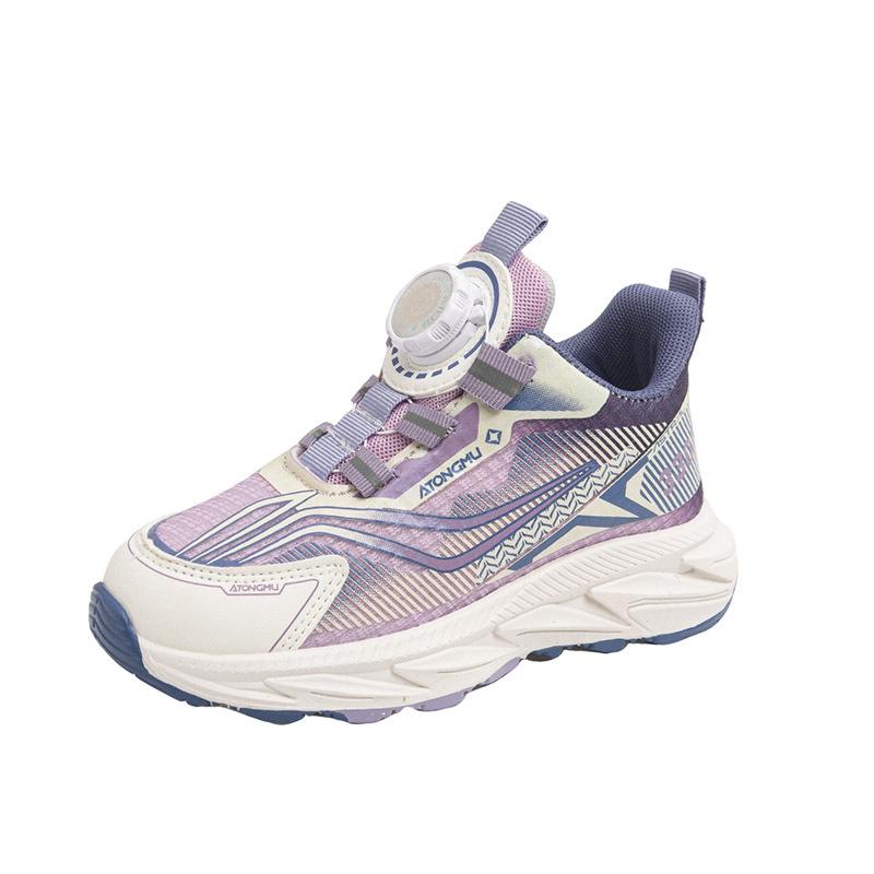 Spring and Autumn Children's Sports Shoes Rotating Button Breathable Mesh Sports Shoes Dad Shoes Boys and Girls Children's Shoes