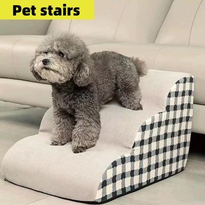 For 1-3 Steps Pet Staircase Dog Slope Ladder Anti-slip Detachable Stable And Non-collapsing Memory Foam Rebound Washable Sofa St
