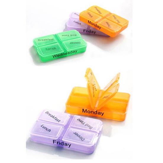 7 Days Weekly Travel Medicine Pill Box Dispenser Organizer Storage Tablet Holder