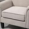 Living Room Armchair Upholstered in Fabric Relax Armchair with Armrests Removable Seat for Bedroom 79x78x87 cm Grey