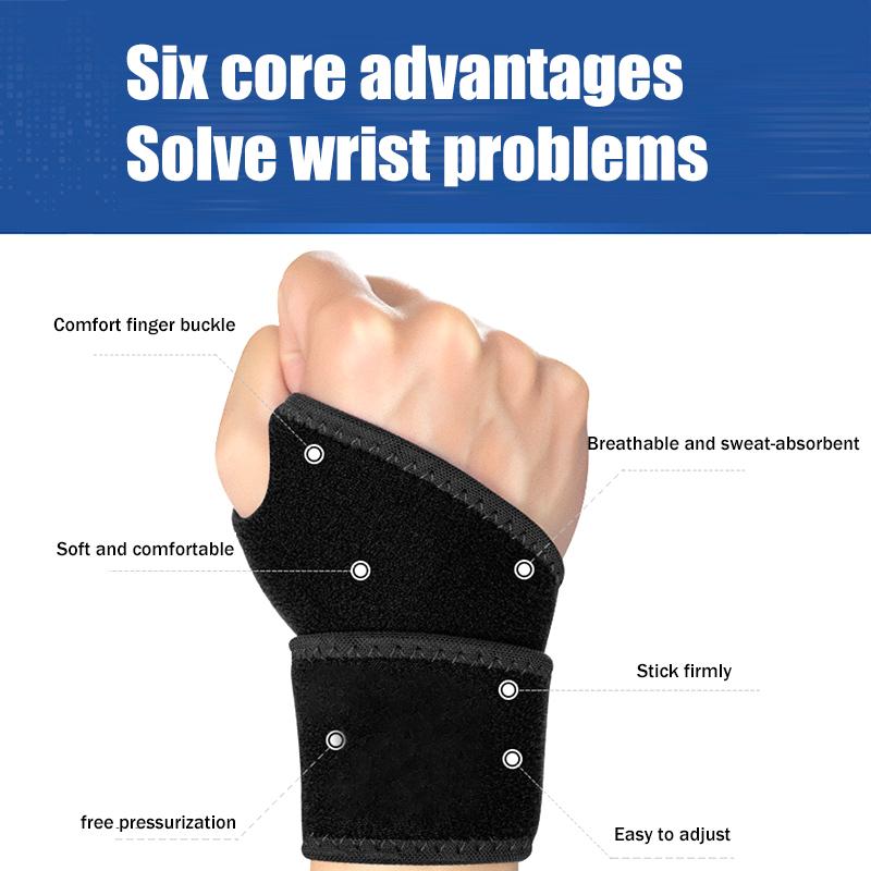 2Pcs Adjustable Wristband Carpal Tunnel Brace Wrist Support Sport Tendinitis Pain Relief For Arthritis Wrist Bandage Wrap
