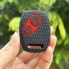 Key Fob Case Keychain For Honda Civic 4D Jazz Gr8 CR-V SRV FRV Fit CSX Chord 7 Accord Emblem Extra Screw Silicone Protection