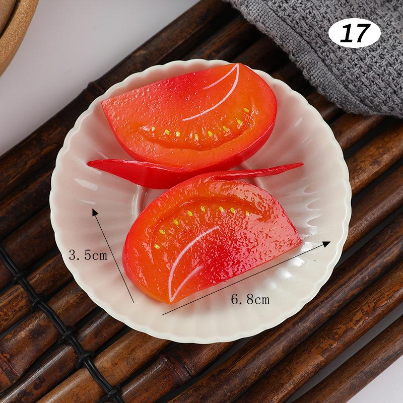 4 Pcs Simulated Hotpot Ingredient Model Mini Fake Vegetable Realistic Beef Roll Restaurant Store Barbecue Shop Display Decor