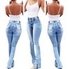 Stretch Split Flared High-waisted Jeans for Women
