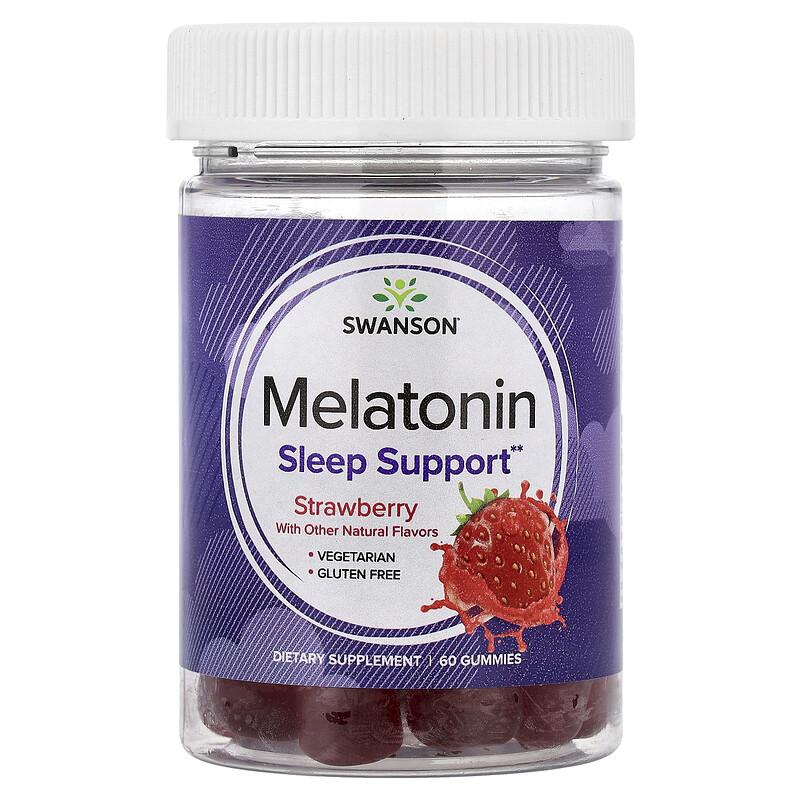 Melatonin Gummies, Strawberry, 60 Gummies