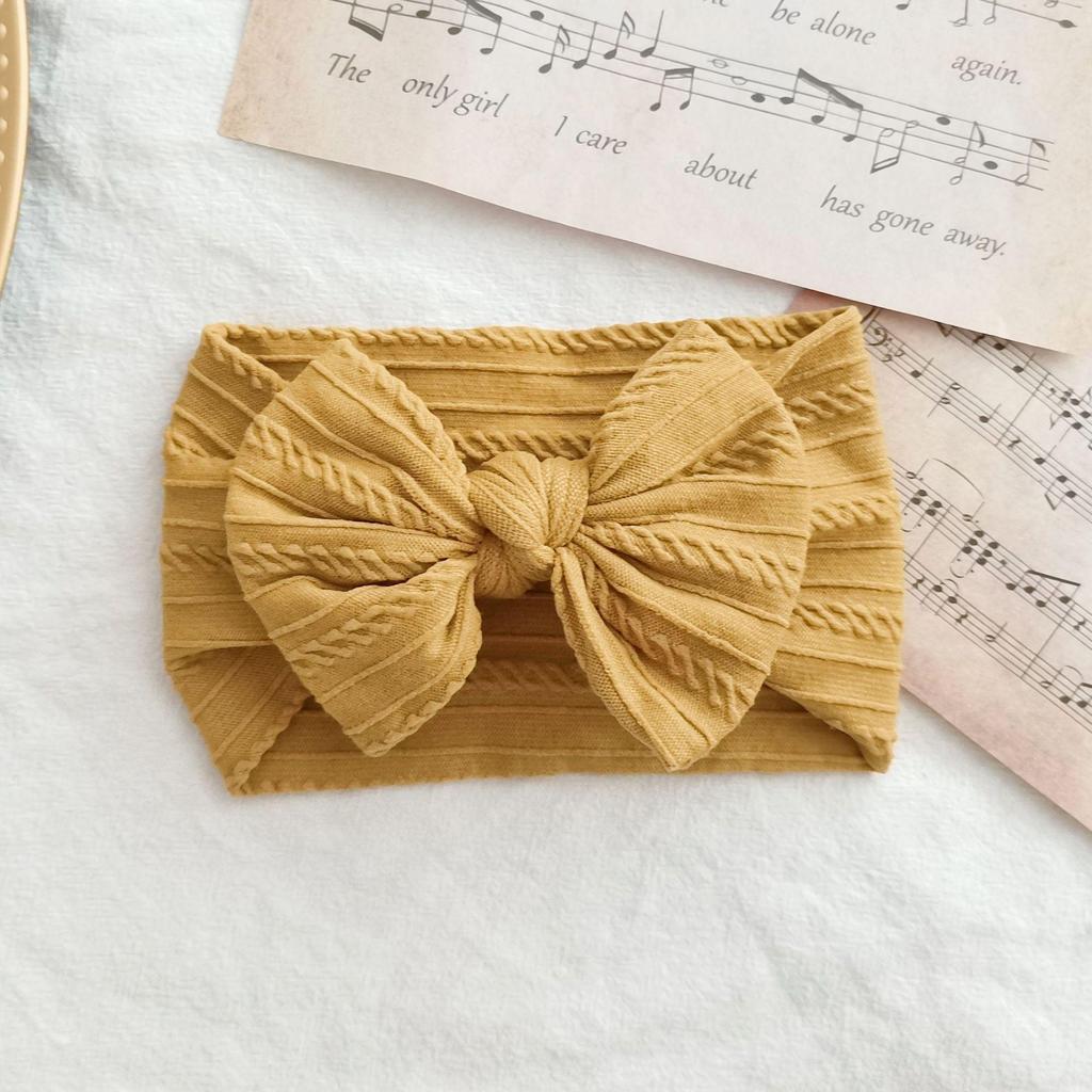 European & American Elastic Nylon Bow Baby Headband Hair Accessories