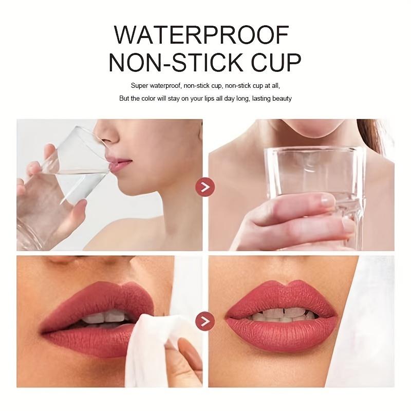 Lucidalabbra Rossetto Velluto Opaco Lunga Tenuta Impermeabile Non Sbiadisce Non Si Attacca alla Tazza