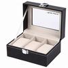 BLUELOTUS Watch Storage Watch Collection Case for 3 Case, Watches, BL-291 (Black)