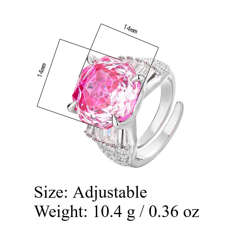 Luxusní prsteny ze zirkonie ve tvaru růže pro ženy 2025 Nový módní prsten Dámské svatební party šperky doplňky