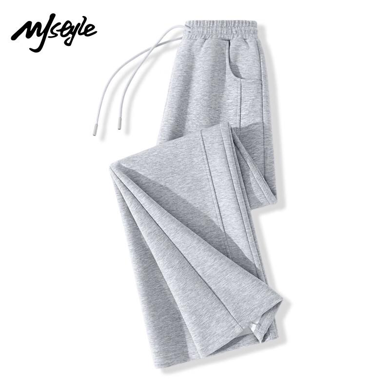 MJ STYLE Women's Draped High-Waist Straight-Leg Pants