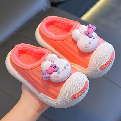 Pantofole in cotone per bambini, invernali, da interno, con fondo in peluche